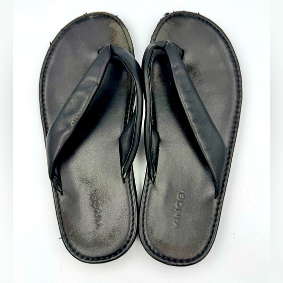 VINCE Olexa-B Sz 8.5 Black Flip Flop Sandals - Picture 2 of 6